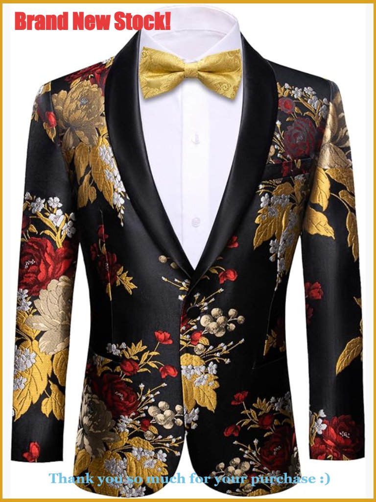 Polyester Blend Sport Coat Blazer With Notch Lapel Button Closure
